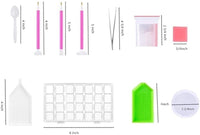 Herramientas de pintura de diamantes y accesorios de bordado de diamantes, utilizados para bricolaje 5D de punto de cruz, kits de herramientas para adultos o niños 21 piezas - Arteztik
