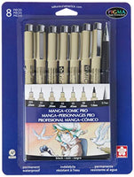 Kit de dibujo Pigma profesional Sakura para cómics y manga, 6 piezas - Arteztik
