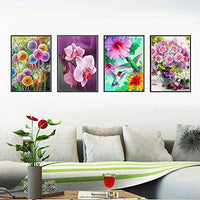 SIIYIX 6 juegos de pintura de diamantes 5d por números, kits de flores de punto de cruz para adultos, niños, regalos de inauguración de la casa, pájaros florales para decoración de pared del hogar, 12 × 16 pulgadas (un paquete de 6 juegos) - Arteztik
