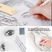 Mukum - 25 herramientas de dibujo para mezclar muñones y tortilones con bocetos de papel de lija, sacapuntas, herramienta de extensión de lápiz para dibujar - Arteztik
