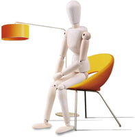 Maniquí de madera Moi Doi, maniquí de madera con soporte, modelo articulado de figura humana de artista, ideal para dibujo/dibujo o decoración de escritorio, 12 pulgadas de alto - Arteztik
