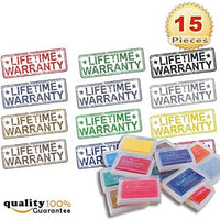 QIroseonly - Almohadillas de tinta para dedos, 15 unidades, para niños, lavables, para sellos de goma, papel, álbumes de recortes, tela de madera - Arteztik
