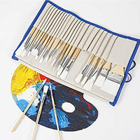 Conda - Juego de 24 pinceles de pintura de diferentes formas, mango ergonómico de madera profesional con estuche organizador para acuarela acrílica, pintura de roca - Arteztik

