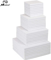 Madisi - Lienzo precortado para pintar, 6 x 6, 8 x 8, 10 x 10, 12 x 12 (8 de cada uno), 32 unidades - Arteztik
