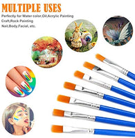 Juego de 50 pinceles de pintura para niños, de nailon, pelo plano, acrílico, aceite pequeño, acuarela, kit de pintura para niños - Arteztik
