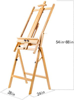 Mont Marte grande H-Frame ajustable multiuso Studio Artista Piso caballete - Arteztik
