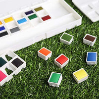 Set de pintura de acuarela para niños, suministros de arte, regalos de pintura para artistas, adultos, adolescentes, juego de 24 colores vibrantes surtidos con pinceles de acuarela, paleta y estuche de almacenamiento duradero - Arteztik
