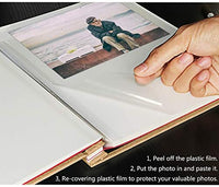 LUNIQI - Álbum de fotos autoadhesivo, 40 páginas de lino, tapa dura, magnético, cubierta de arpillera para bricolaje, aniversario, día de San Valentín, libro de recuerdos de viaje con un bolígrafo metálico y pegatinas - Arteztik
