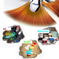 Amagic - Juego de 6 brochas de pelo natural de cerdas de cerdo de cerdo de cerdo de cerdas de cerdas de cerdas de cerdo de cerdas de cerdo para pintura acrílica, mango largo de madera con estuche - Arteztik
