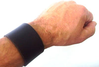 Biker Pulsera TopGrain Piel 1 1/2" Amplio, color negro, L, Negro - Arteztik
