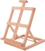 Louise Maelys Caballete de mesa de madera de haya, caballete de arte para pintar lienzos, caballete de mesa para pintores, adultos y niños - Arteztik
