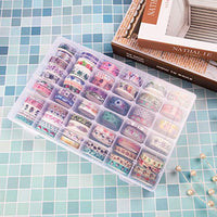 Caja organizadora de plástico con divisores 36 rejillas transparente contenedor de almacenamiento Joyero con divisores ajustables para cuentas, manualidades, pintura de diamantes, accesorios de pesca - Arteztik
