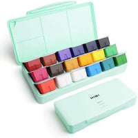 HIMI Gouache - Juego de pintura de 18 colores x 1.0 fl oz, diseño único de jalea, estuche portátil con paleta para artistas, estudiantes, pintura de acuarela opaca - Arteztik
