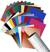VViViD Deco65 35 Color Adhesivo Vinilo Artesanal Multi-Sheet 12" x 15" Pack w/Clear Transfer Paper - Arteztik
