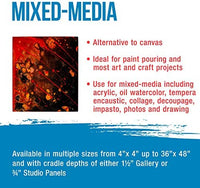 U.S. Art Supply - Tableros de madera de abedul, 16.0 x 20.0 in, base de 1.5 in de profundidad (paquete de 2) lienzos de pared de madera para artistas – Pintura de medios mixtos, acrílico, aceite, etc. - Arteztik
