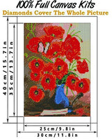 Pintura de diamante 5D para manualidades, punto de cruz, con diamantes de imitación y diamantes de imitación, para adultos, para principiantes, manualidades, 15.4 x 15.0 in - Arteztik
