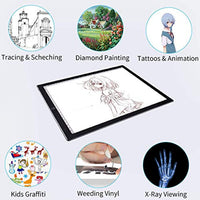 A4 – 4 mm. Caja de luz LED portátil Tracer, luz ajustable Pad para tabla de, LED de alimentación USB luz de Artcraft Tracing calco Copy para dibujo artistas, azul Venture - Arteztik
