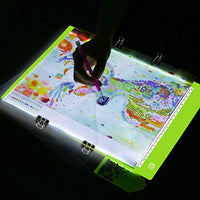 Caja tiralíneas portátil, muy fina, luz led, cable de alimentación USB, brillo ajustable, caja para artistas, de dibujo, bocetos, diseño de animaciones, visor de rayos - Arteztik
