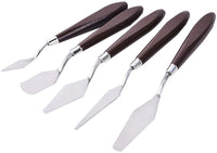 Monique 5 Pcs Acero inoxidable paleta de pintura Cuchillos rascadores Set Basic Kit de herramientas de cerámica de arcilla - Arteztik
