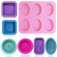 13 moldes ovalados de silicona para hacer jabón, FineGood, moldes de jabón de silicona, magdalenas, pan, molde para hornear, para manualidades caseras - Arteztik
