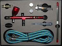 Kit de aerógrafo de doble acción profesional de 0.008 in, 0.012 in, 0.020 in. - Arteztik
