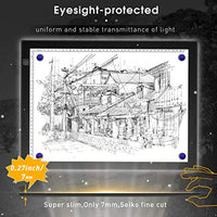 Almohadilla de luz magnética A3 – Caja de luz portátil para dibujo – Mesa de luz profesional con 4 imanes, tablero de luz ultrafino de 0,27 pulgadas con una bolsa a juego y cable USB para pintura de diamantes, visión de rayos X - Arteztik
