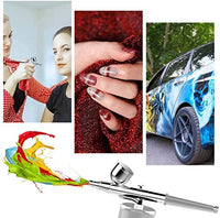 Kit de aerógrafo COSSCCI actualizado, mini pistola de aire portátil con kit de compresor, kit de pintura de una sola acción con cepillo de aire para decoración de tartas, maquillaje, arte de uñas, modelo, pintura, tatuaje, manicura (negro) - Arteztik
