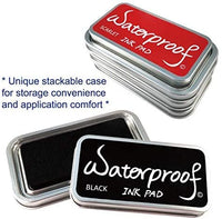 Best Stamp - Juego de almohadillas de tinta impermeables, 5 colores permanentes, sin ácidos, almohadilla de tinta no tóxica para sellos, funda de metal de calidad, para madera, tela y papel, efectos vivos, resultados de estampado de larga duración (5 unid - Arteztik
