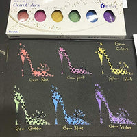 Kuretake GANSAI TAMBI Acuarela Estrellada, Perla, GEM 6 Colores Triple Pack, Oro, Plata, mica, Creamy-Smooth, Artesanía, Calidad Profesional de Tinta de Pigmento para Artistas y Artesanía, Certificado AP, - Arteztik
