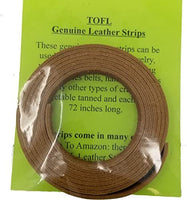Correas de piel TOFL para artesanías, 4 onzas 1/6" de grosor, 1/2" de ancho y 72" de largo - Arteztik
