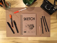 Cuaderno de bocetos de Ideación de diseño: libro de bocetos de papel premium para lápiz, tinta, rotulador, carbón vegetal y acuarela, ideal para arte, diseño y educación. - Arteztik
