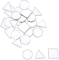 PH PandaHall 150 piezas de 3 formas de espejo de cristal, azulejos de mosaico autoadhesivos, espejo de pared para manualidades, decoración del hogar (triángulo, cuadrado, redondo) - Arteztik

