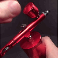 Portable Air-Brush Kit with Compressor - Air-Brush Paint Gun Kit - Cordless Airbrush Compressor, USB Rechargeable - Airbrush for Cake Decorating, Cookie, Models, Painting, Nail, Shoe, Clothing (Red) - Arteztik
