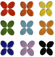 Esweny 120 piezas de mosaico de arte micro cinturón de cerámica para hacer mosaico oval ultradelgado de cerámica manual de bricolaje decoración de mosaico joyería pendientes - Arteztik
