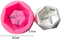 SaPeal - Molde de silicona para flores con forma de diamante, para soporte de velas, para hacer plantas suculentas, macetas, moldes de hormigón - Arteztik
