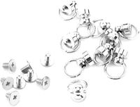 HEEPDD - 10 remaches de piel para manualidades, tornillos de metal de 0.354 in con hebilla de anillo de tirador, aros de latón, perno de montaje de clavos para monedero, cartera, bolso, funda de teléfono, decoración - Arteztik
