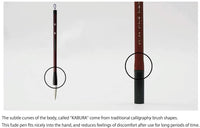 Kuretake FUDE PEN NIHON-DATE KABURA, color negro, punta dura y suave de doble cara para letras, caligrafía, arte, escritura, esbozo e ilustración de entintado. - Arteztik
