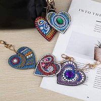 CooCu - Llavero con diamantes de imitación, diseño de mosaico con diamantes de imitación, para hacer taladros decorativos, arte y manualidades, para adultos y niños (corazón) - Arteztik
