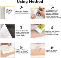 Xnuoyo - Papel de transferencia de tatuaje, 35 hojas de papel de plantilla de tatuaje de 4 capas, práctico y fácil de usar, papel de calco de carbono, accesorios especiales para tatuajes (tamaño A4) - Arteztik
