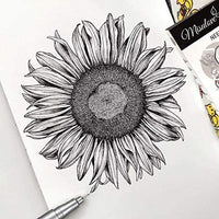 MISULOVE - Bolígrafos de tinta fineliner, bolígrafos multiliner de precisión para ilustración de artista, bocetos, dibujo técnico, manga, scrapbooking (9 tamaños/negro) - Arteztik

