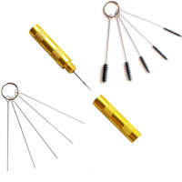 Balylas - Juego de 3 cepillos de limpieza para aerógrafo, herramienta de reparación en aerosol, juego de agujas de acero inoxidable para limpiar la pintura en aerógrafo - Arteztik
