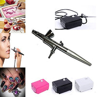 Pinkiou juego de maquillaje con aerógrafo, pequeño, con compresor, kit para uñas con aerógrafo con aguja de 0.4 mm - Arteztik
