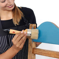 Brocha de pintura de tiza para pintura de muebles, tamaño grande, 2.5 in, compatible con pinturas de tiza Annie Sloan, Heirloom Traditions, dixie belle Waverly, Pixie, Dark & Soft Wax Stencil, gabinetes y madera - Arteztik

