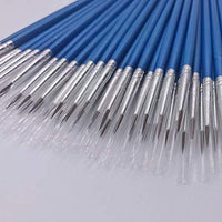 Paquete de 60 brochas redondas puntiagudas, cepillo de dibujo de rosca, pincel de dibujo hecho a mano, pincel de pintura de detalles para acrílico, aceite y acuarela (S(# 0)) - Arteztik
