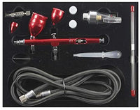 Kit de aerógrafo de doble acción profesional de 0.008 in, 0.012 in, 0.020 in. - Arteztik
