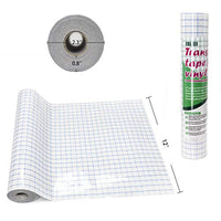 FALIDI Clear Vinyl Transfer Paper Tape Roll Blue Alignment Grid for Adhesive Vinyl ，Medium Application Tape for Cricut，Silhouette Cameo, Windows, Adhesive (12”x 50 Ft，1 Roll) - Arteztik
