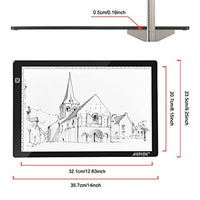 Agptek Bloc, tableta de dibujo, caja de luz para calcar led, brillo ajustable para proyectos de dibujos, bocetos - Arteztik
