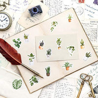 OIIKI - 225 pegatinas para álbumes de recortes con plantas verdes de oxígeno, multicolor - Arteztik
