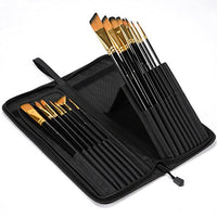 CONDA - Juego de brochas de pintura ergonómicas y profesionales con estuche organizador para acuarelas acrílicas al óleo, pintura de roca - Arteztik
