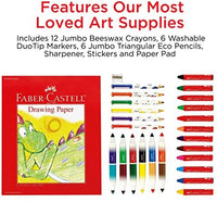 Faber-Castell - Juego de pintura texturizada para niños (12 piezas, 5 pinceles de pintura Tempera y pinceles de textura) - Arteztik
